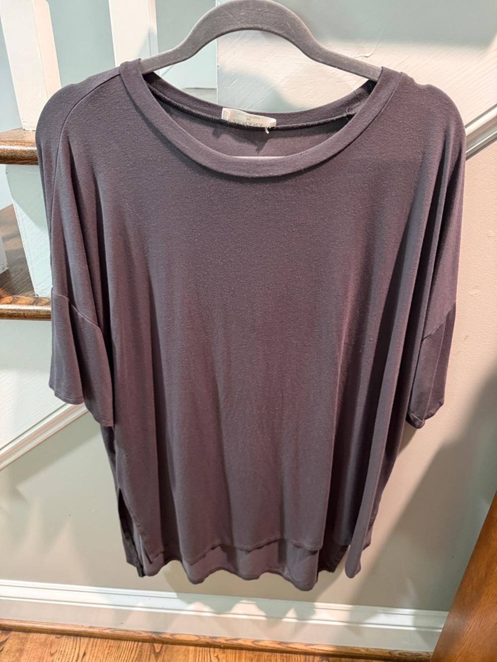 Zenana Outfitters Relaxed Short Sleeve Tee in Charcoal